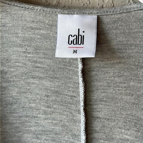 Cabi Taylor Twist Front Gray Draped Long Sleeve Top 3245 Size Medium - Picture 7 of 11